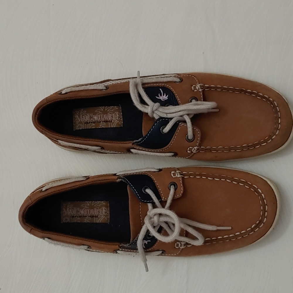 Margaritaville Women's Size 10 Leather Deck Shoe